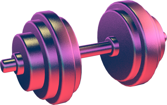 3D Airbrushed Dumbbell